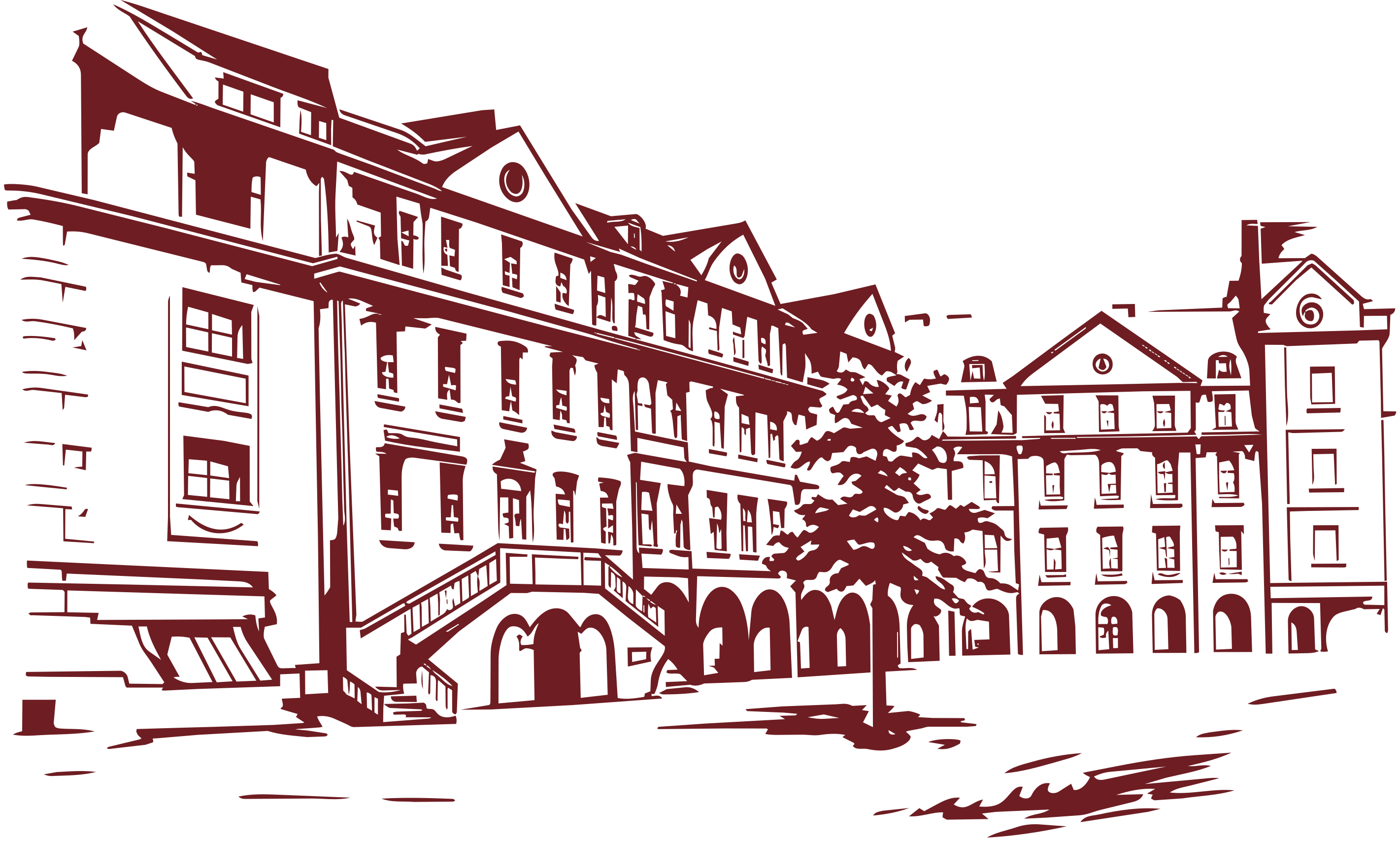 Das historische Gebäude am Plan in der Koblenzer Altstadt – Illustration